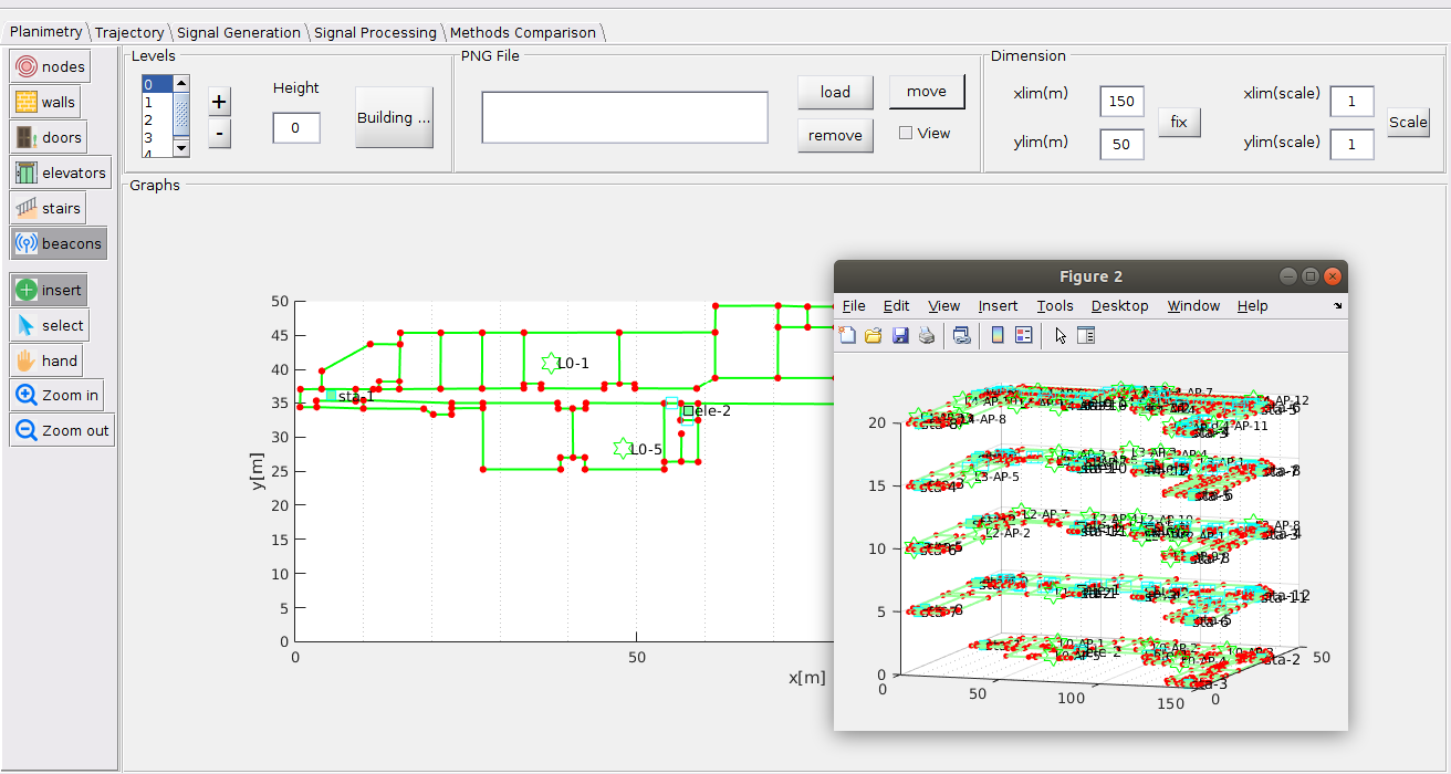 Figure 2. Graphical interface for the design of the building planimetry.